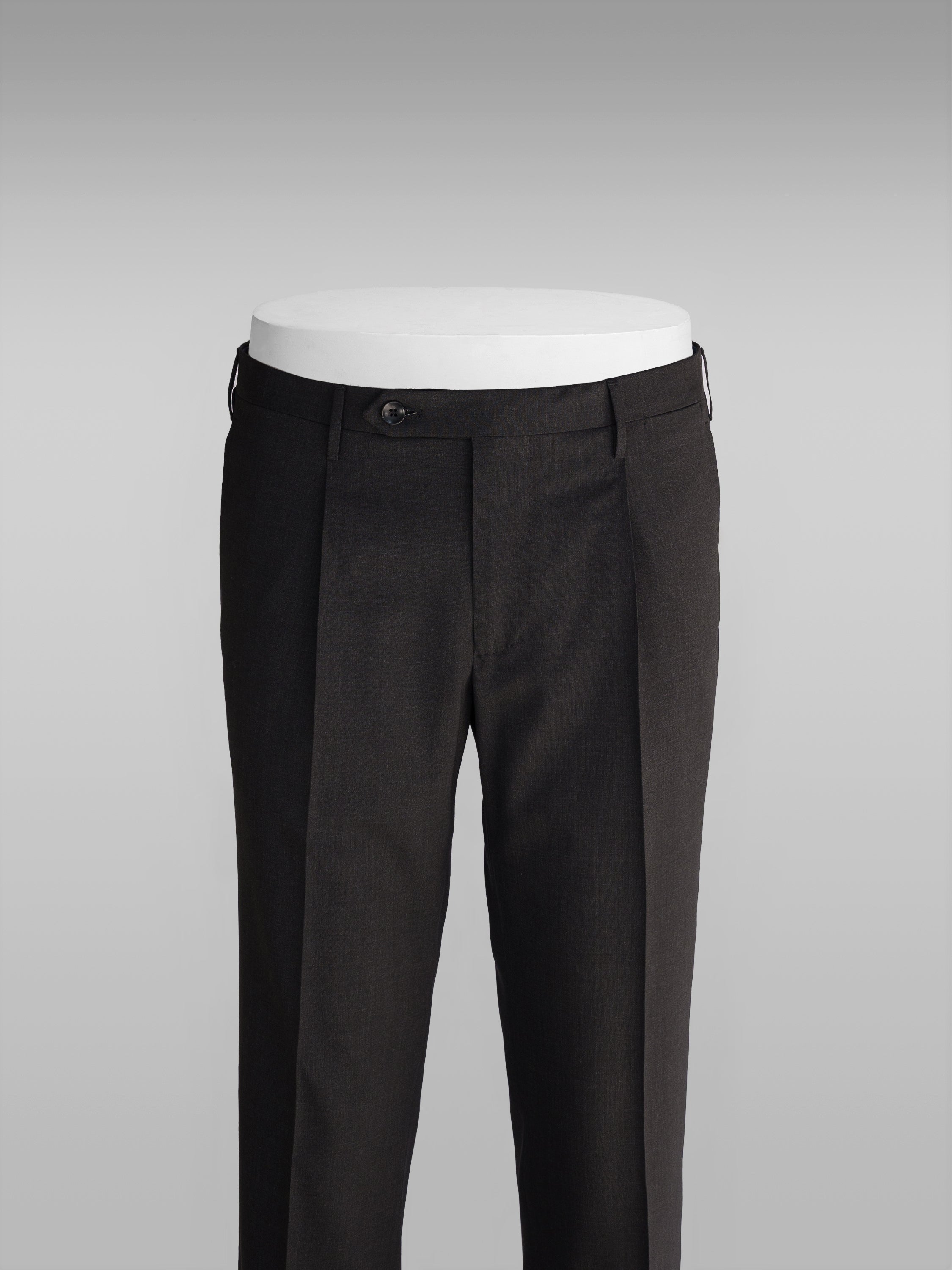 Dark grey elastic wool slim fit trousers SUMMER